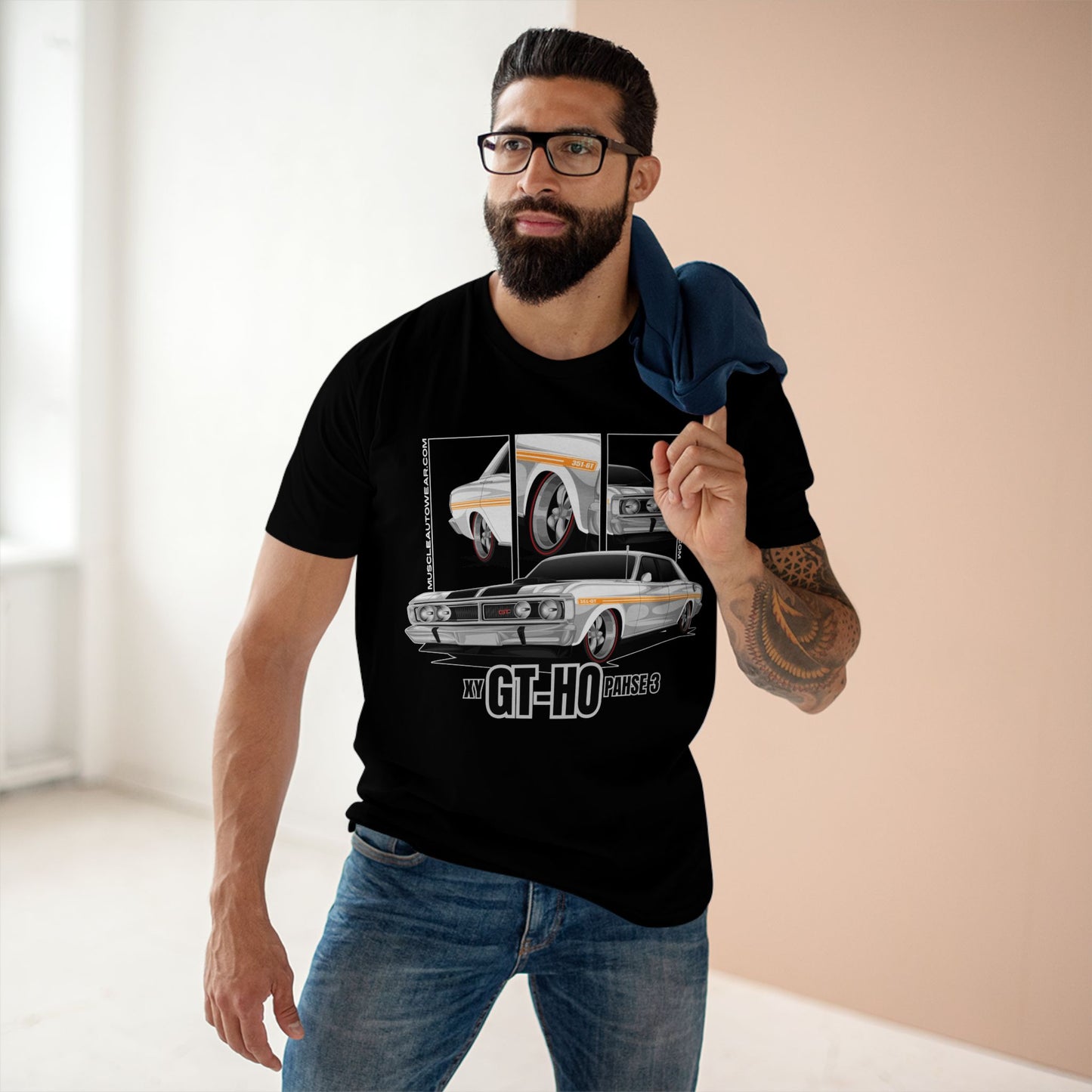 FORD GT-HO PHASE 3 FALCON,PREMIUM T SHIRT, AS COLOUR, MUSCLE CAR