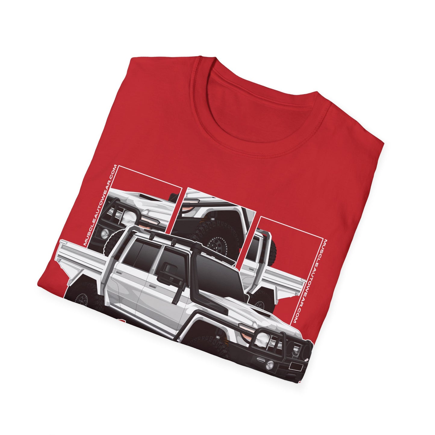 Toyota Land Cruiser Dual Cab Front Print White