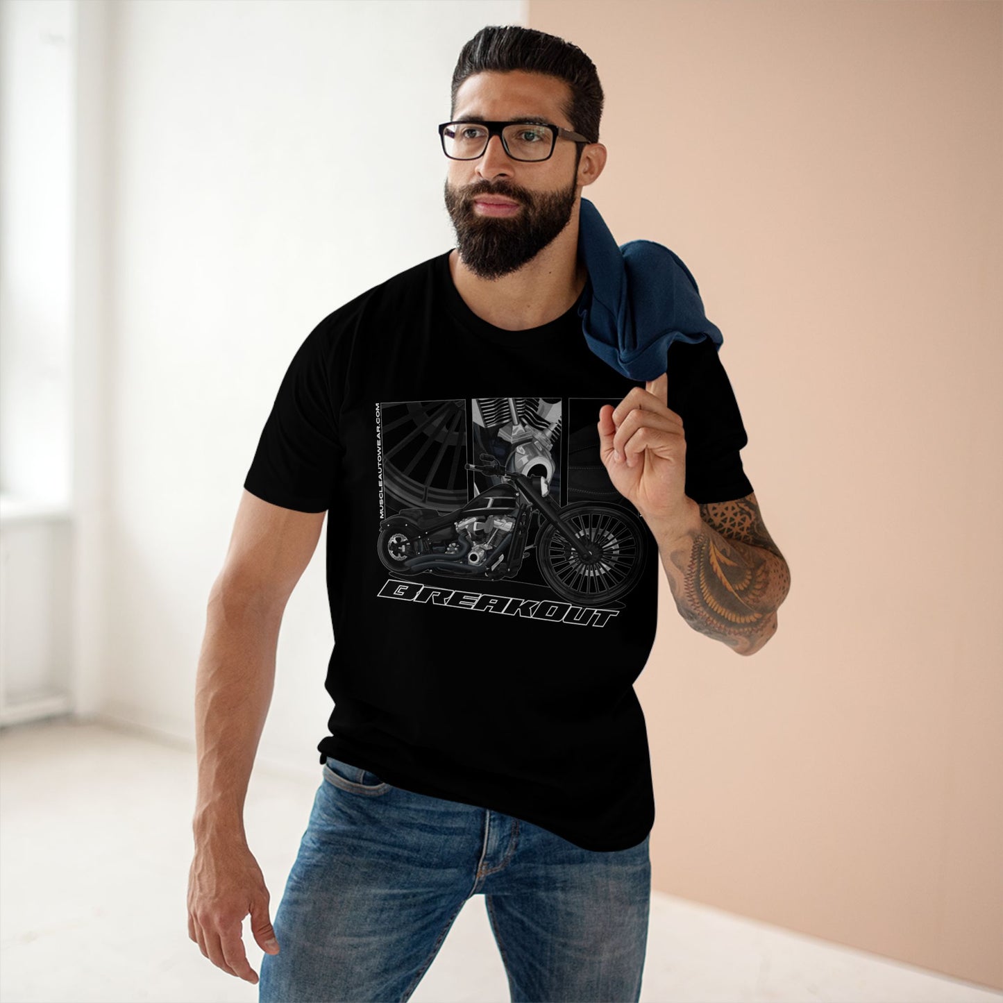 HARLEY DAVIDSON BREAKOUT PREMIUM T SHIRT, AS COLOR,MUSCLE BIKE