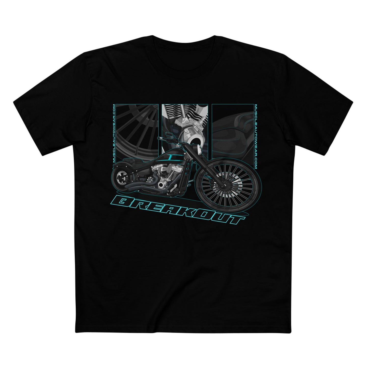 HARLEY DAVIDSON BREAKOUT PREMIUM T SHIRT, AS COLOR,MUSCLE BIKE