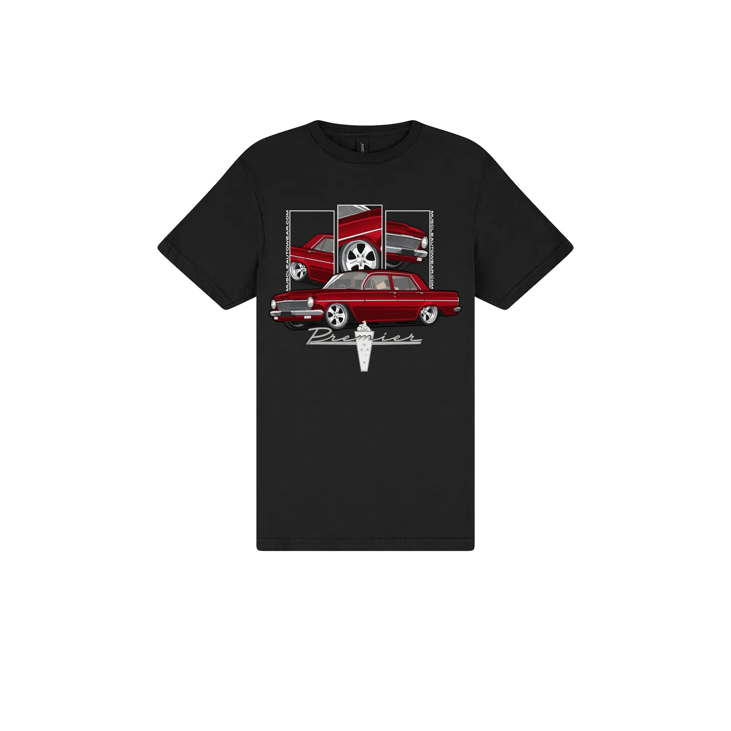 Black front flat lay