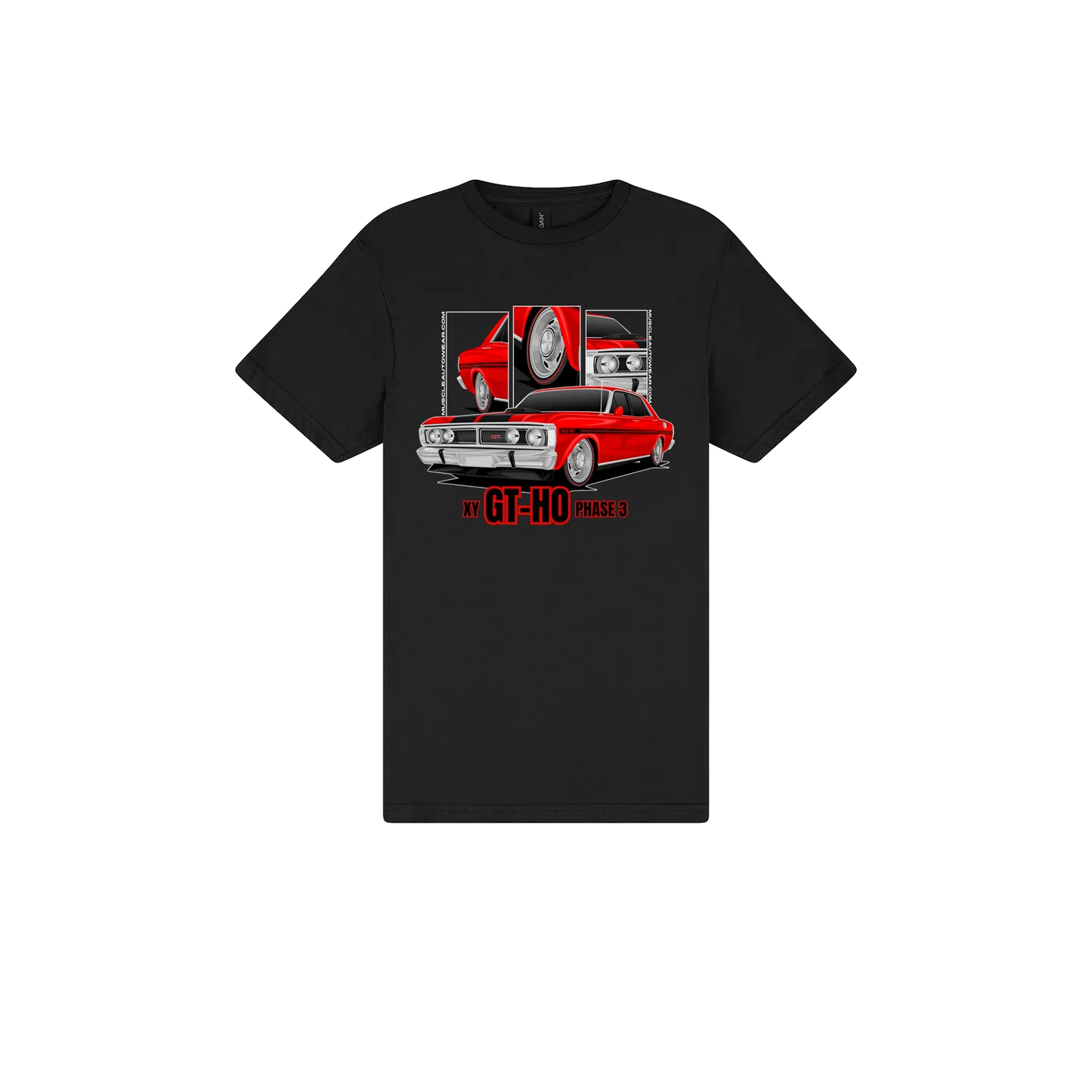 Black front flat lay