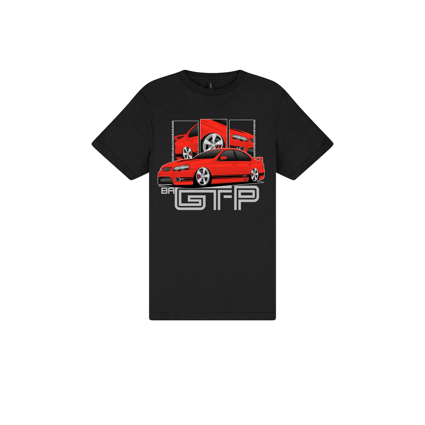 Black front flat lay