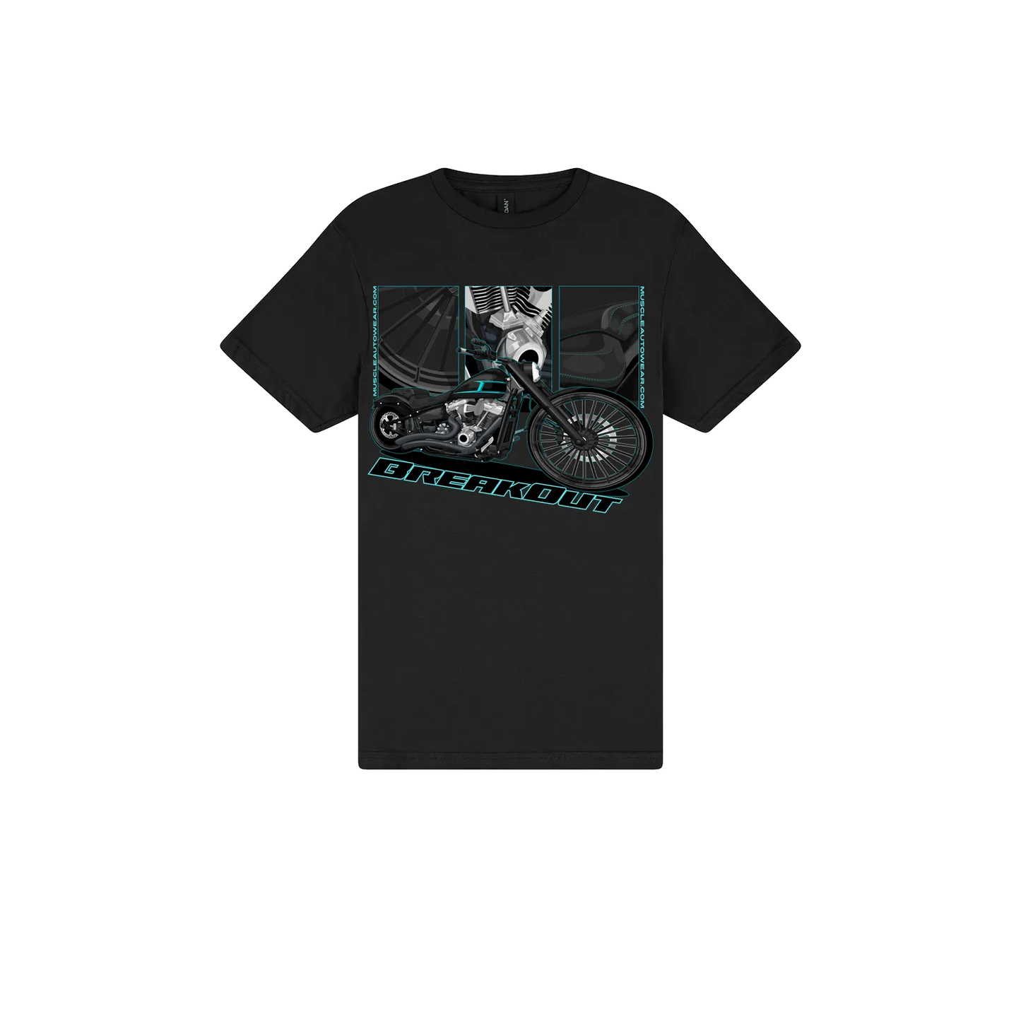 Black front flat lay