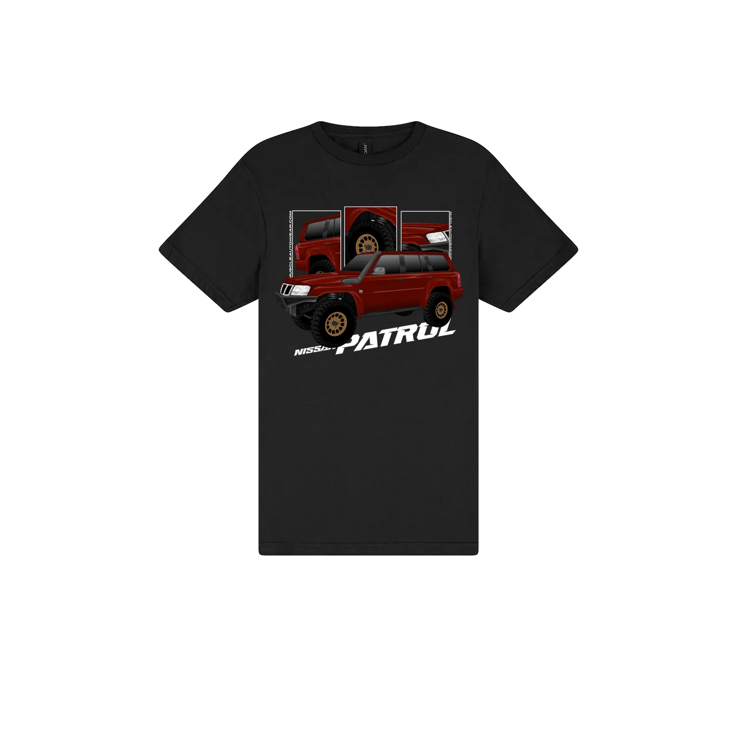 Black front flat lay