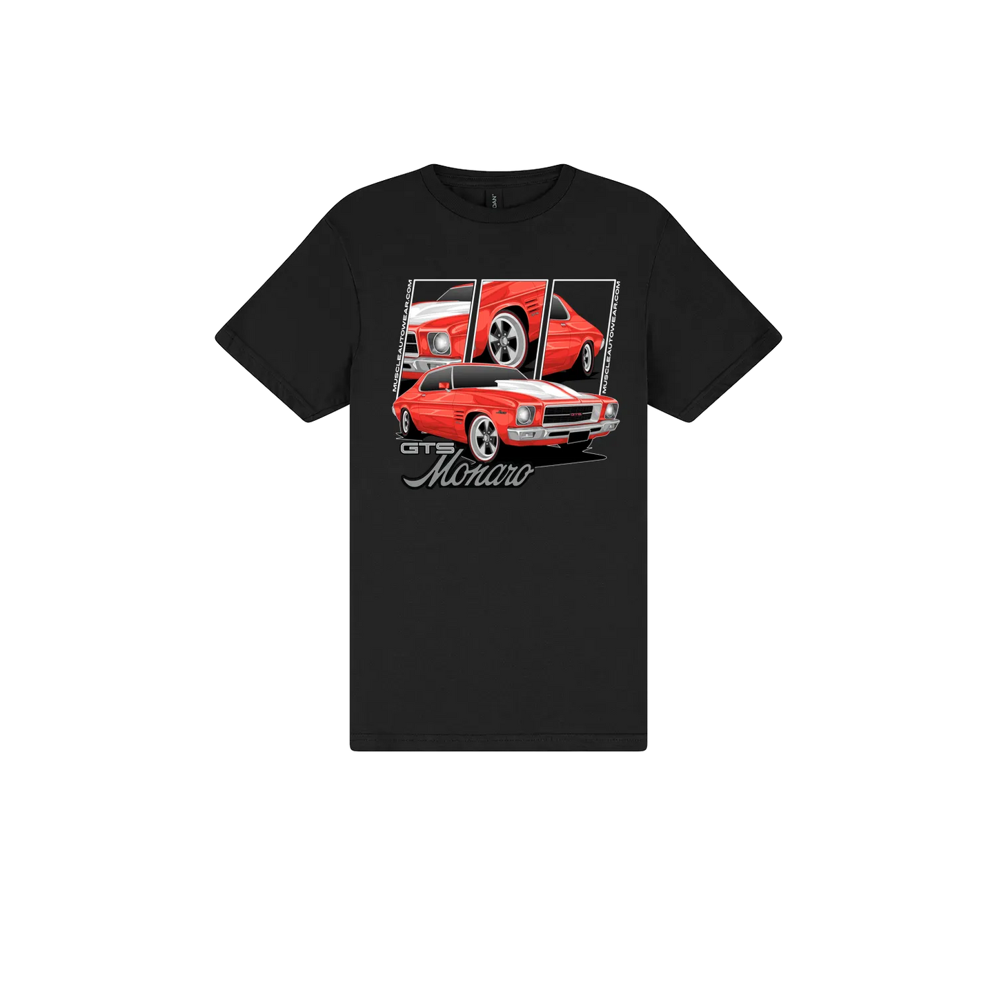 Black front flat lay