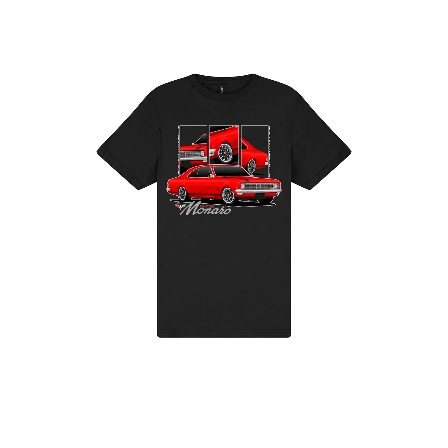 Black front flat lay