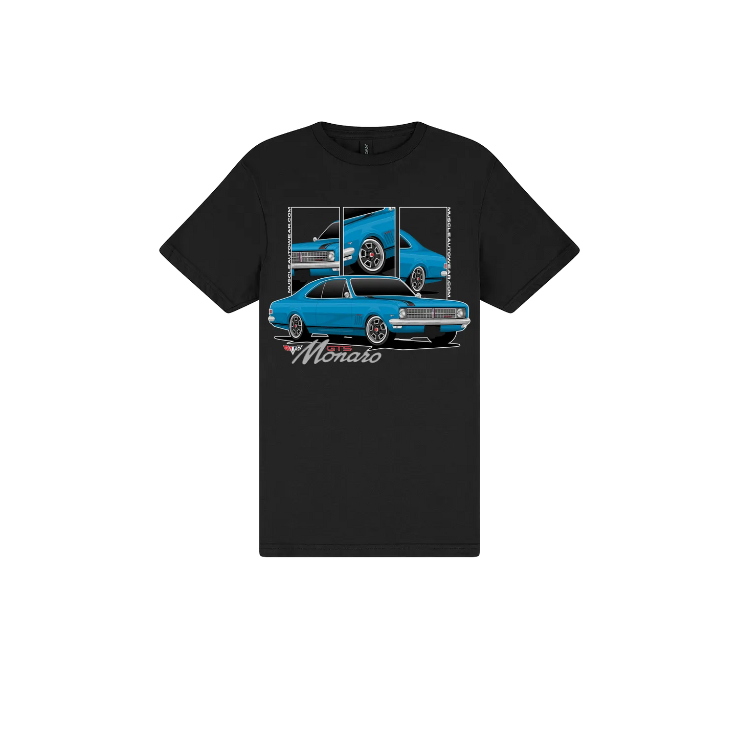 Black front flat lay