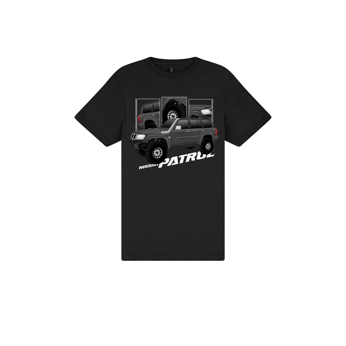 Black front flat lay