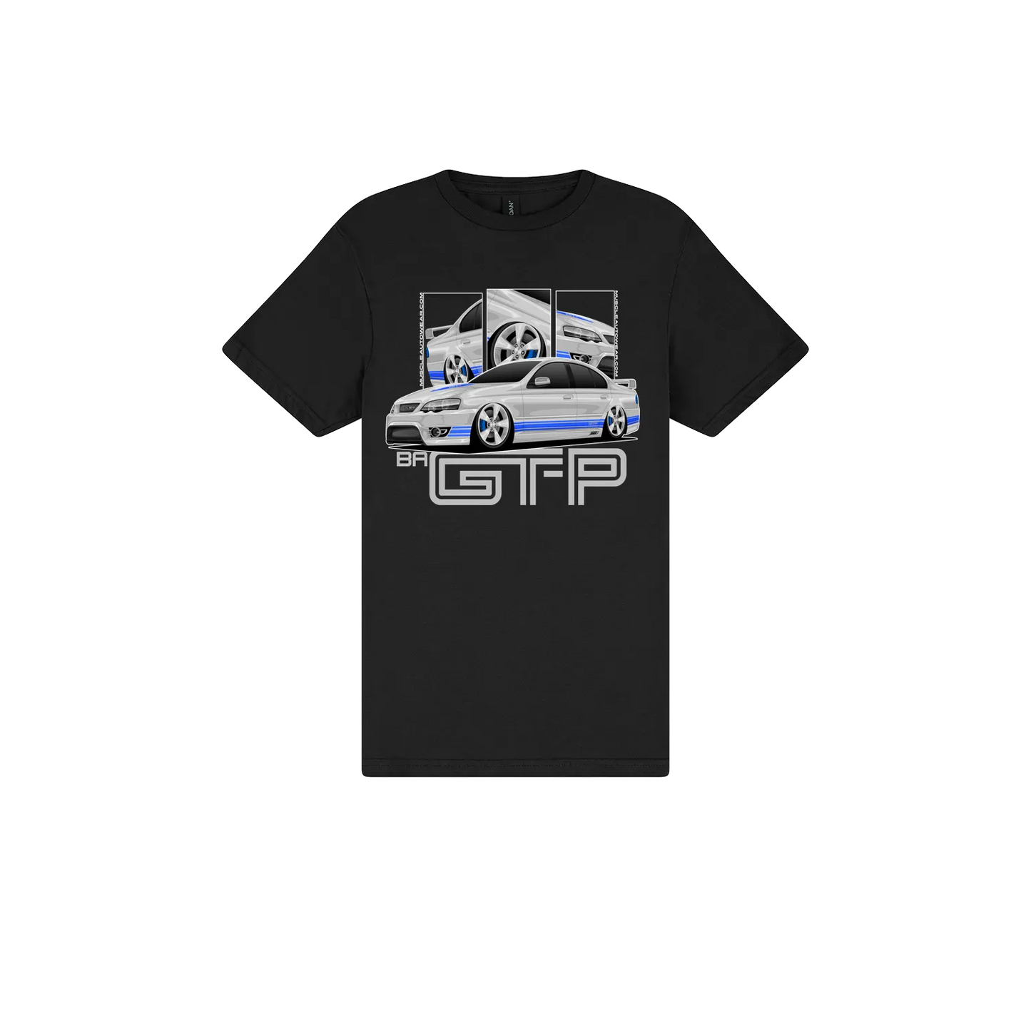 Black front flat lay