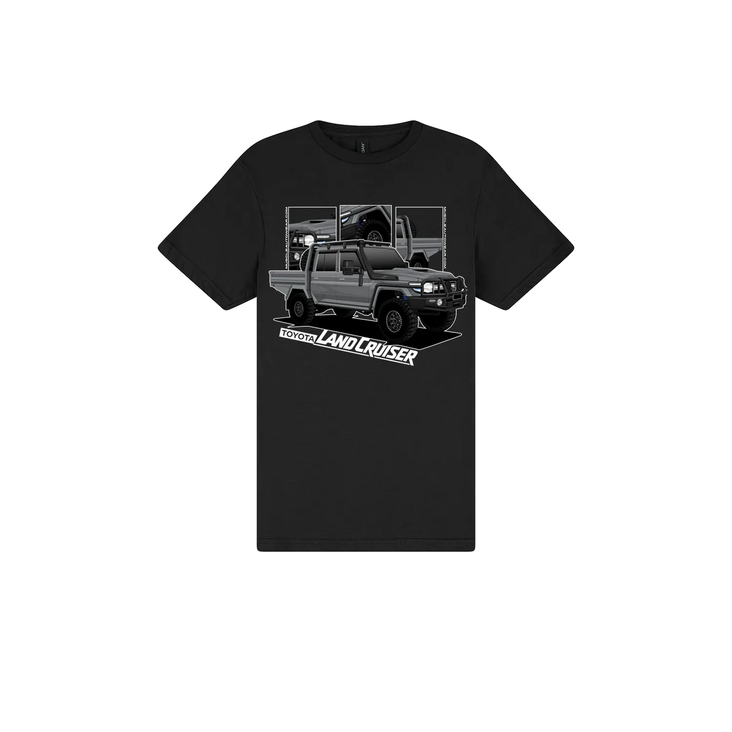 Black front flat lay