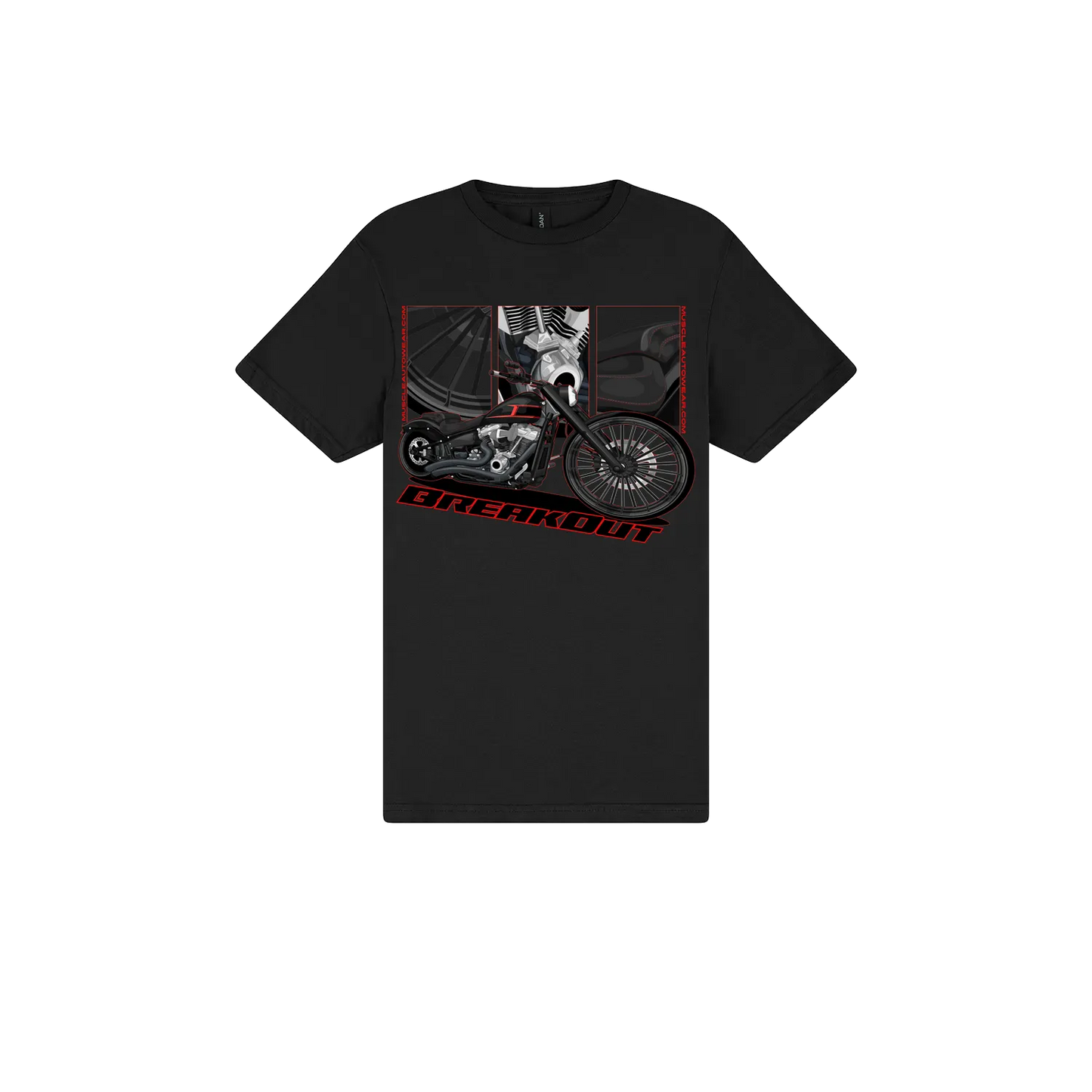 Black front flat lay