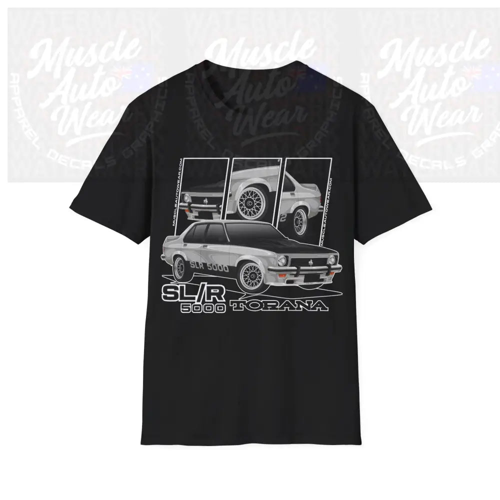 TORANA SLR 5000 MUSCLE CAR FRONT PRINT.AUSSIE MUSCLE CAR T SHIRT Black / S T Shirt