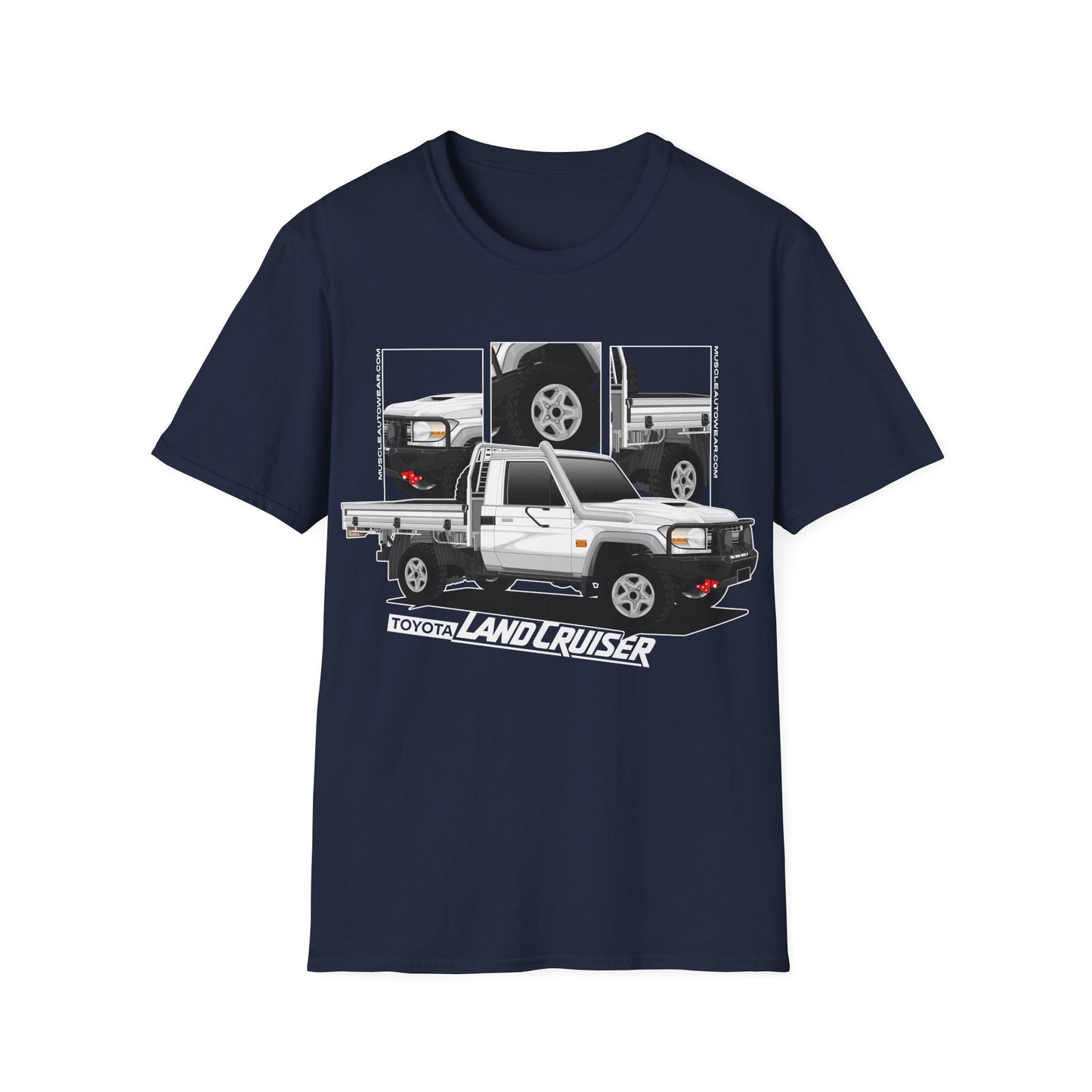 Toyota Land Cruiser Single Cab White Front Print