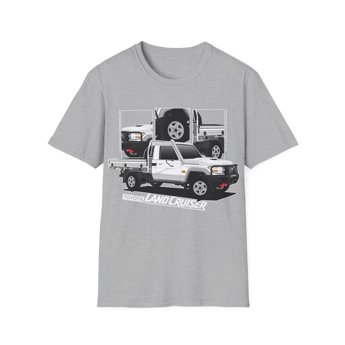 Toyota Land Cruiser Single Cab White Front Print
