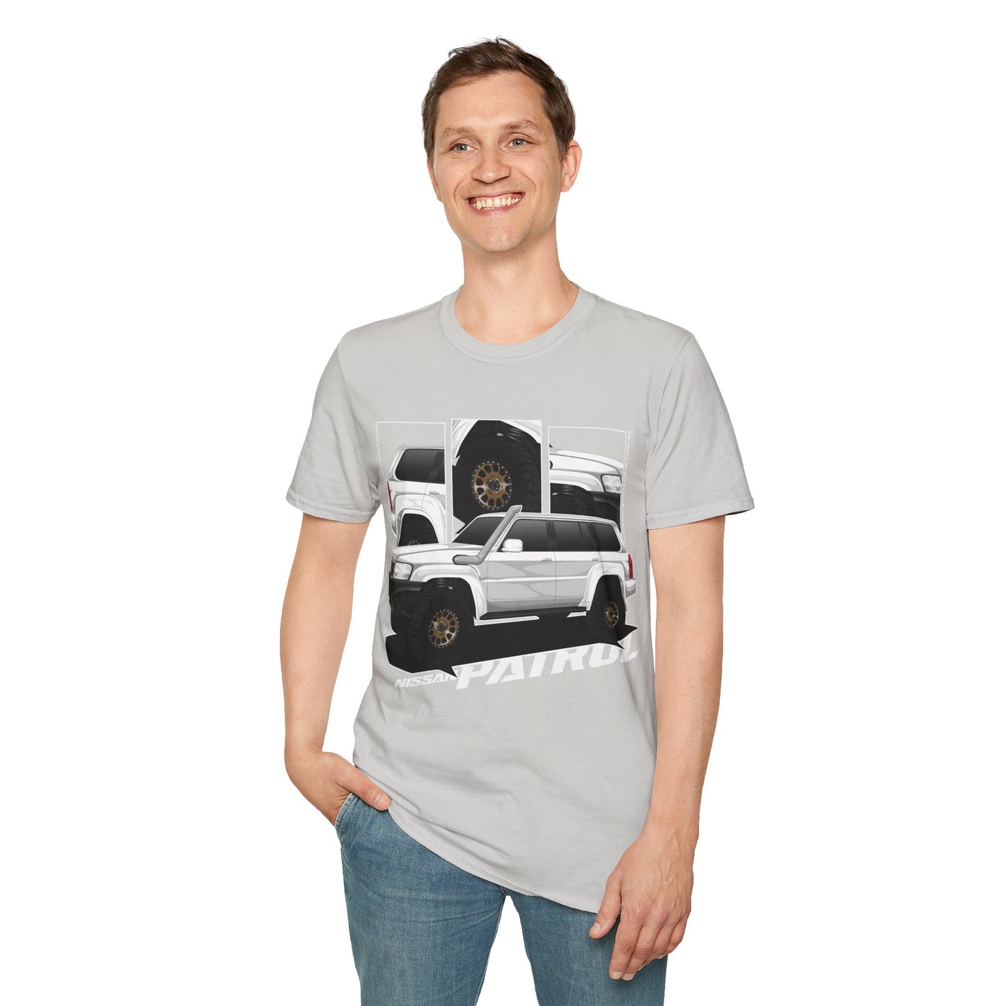 Nissan Patrol Wagon White Front Print
