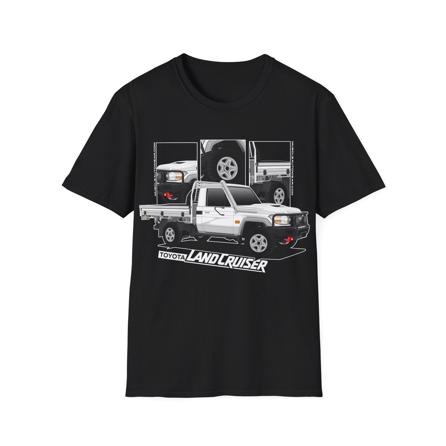 Toyota Land Cruiser Single Cab White Front Print