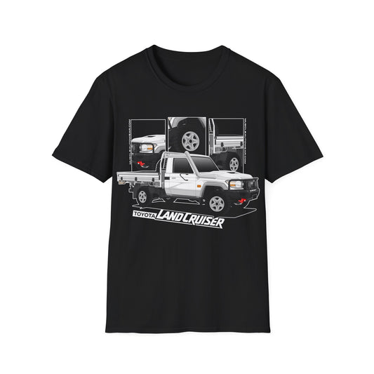 Toyota Land Cruiser Single Cab White Front Print