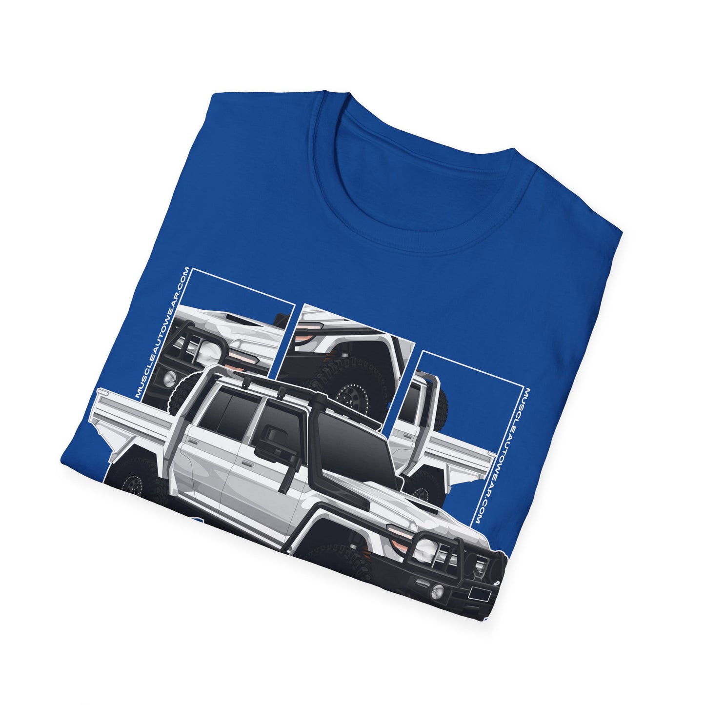 Toyota Land Cruiser Dual Cab Front Print White