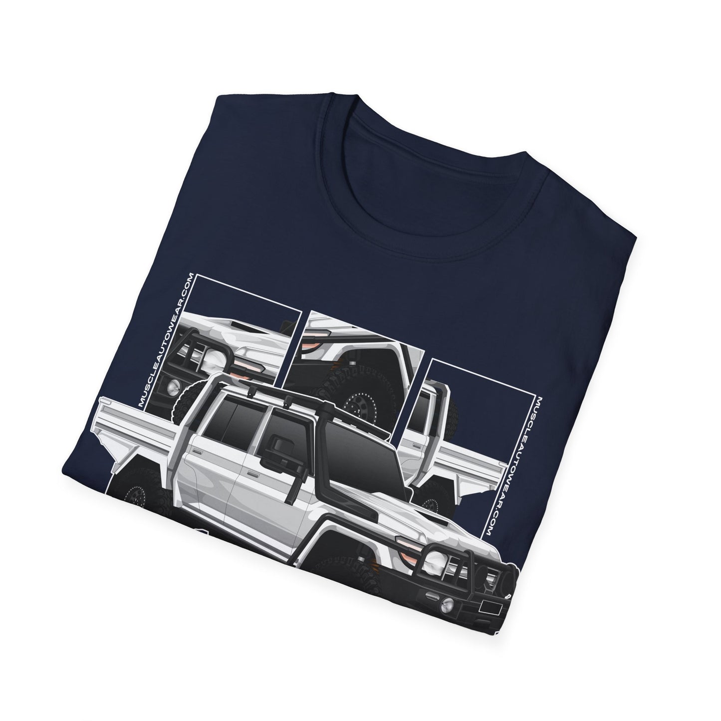 Toyota Land Cruiser Dual Cab Front Print White