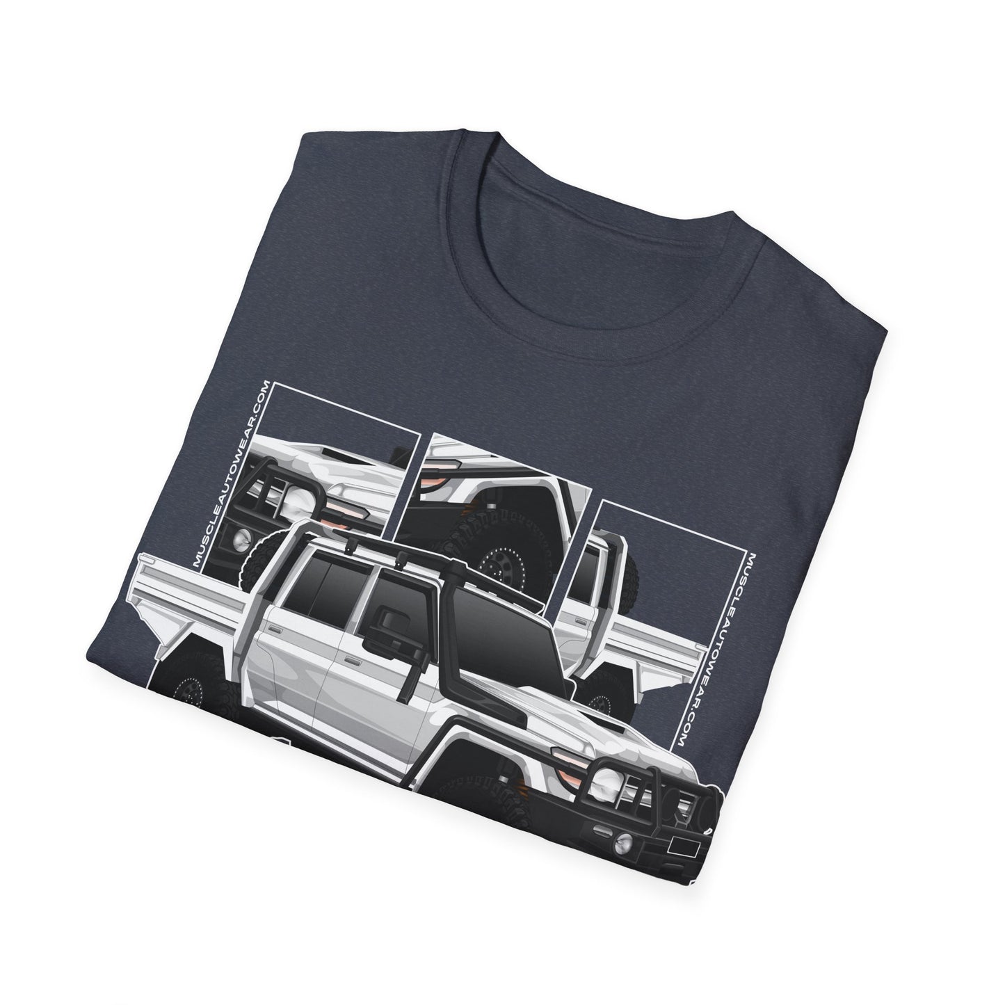 Toyota Land Cruiser Dual Cab Front Print White