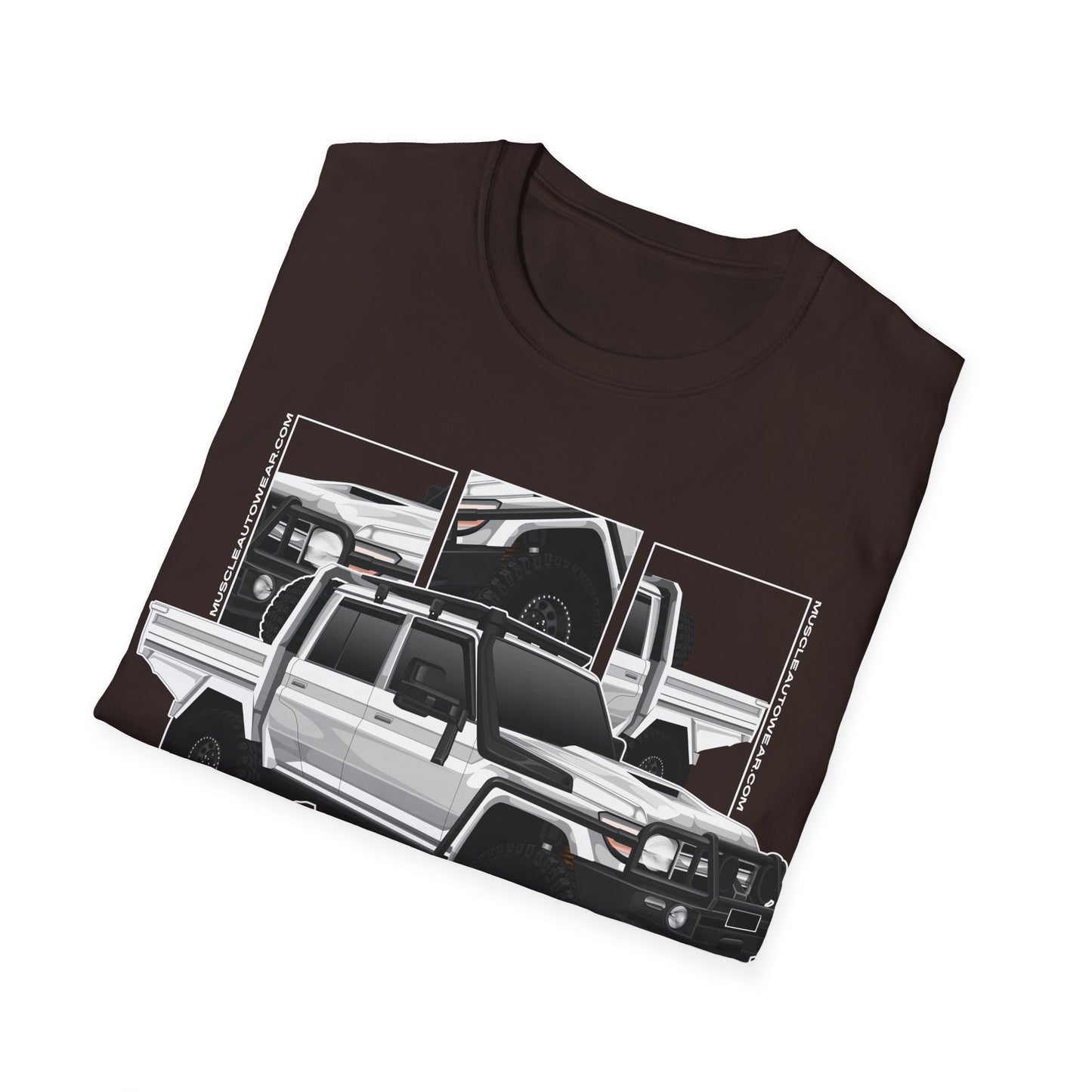 Toyota Land Cruiser Dual Cab Front Print White