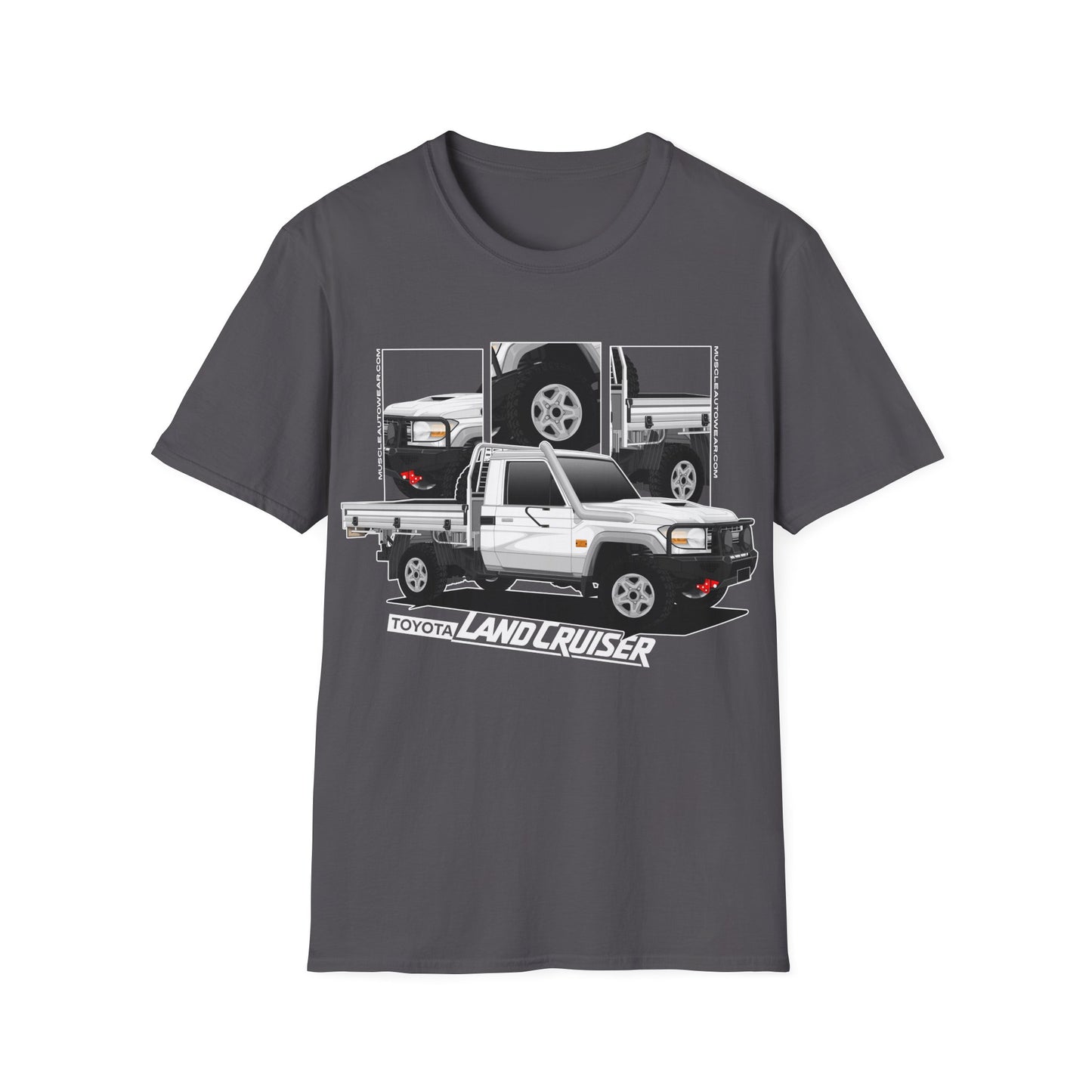 Toyota Land Cruiser Single Cab White Front Print