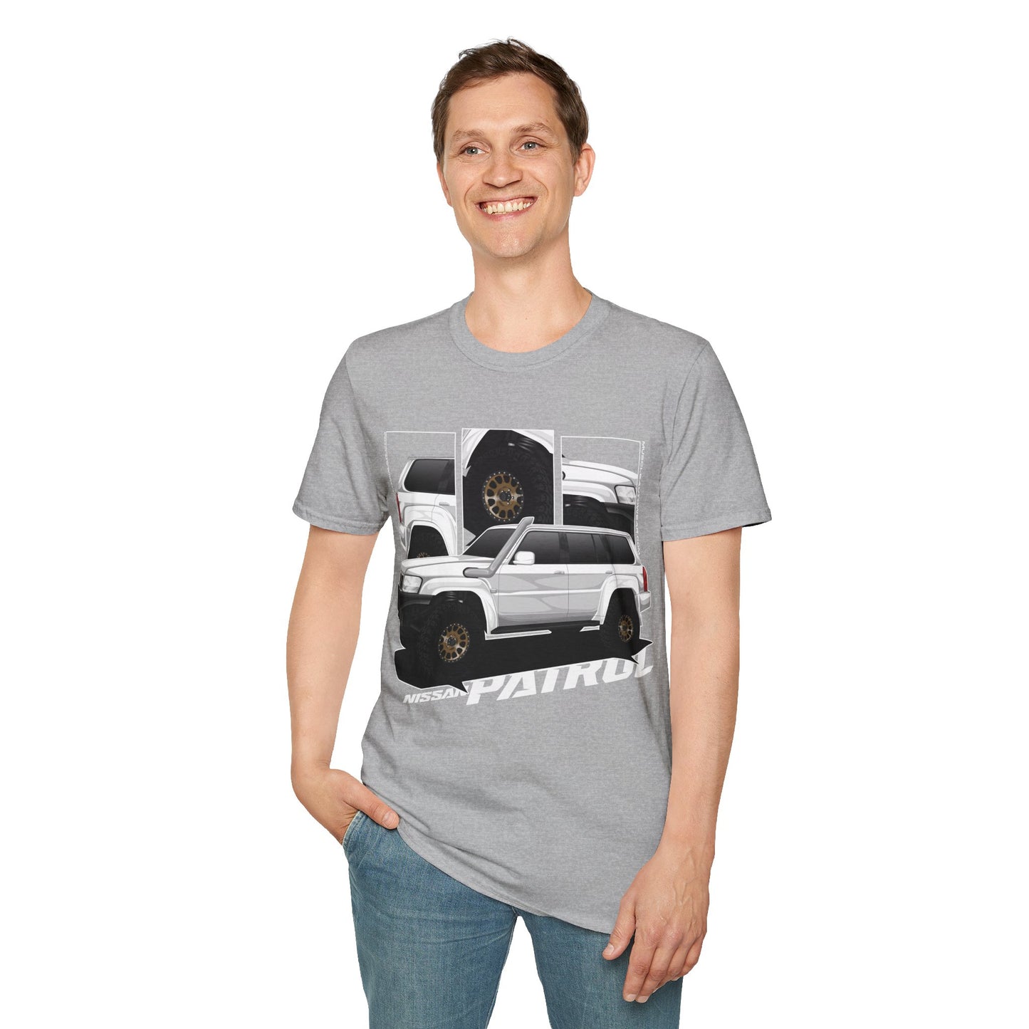 Nissan Patrol Wagon White Front Print