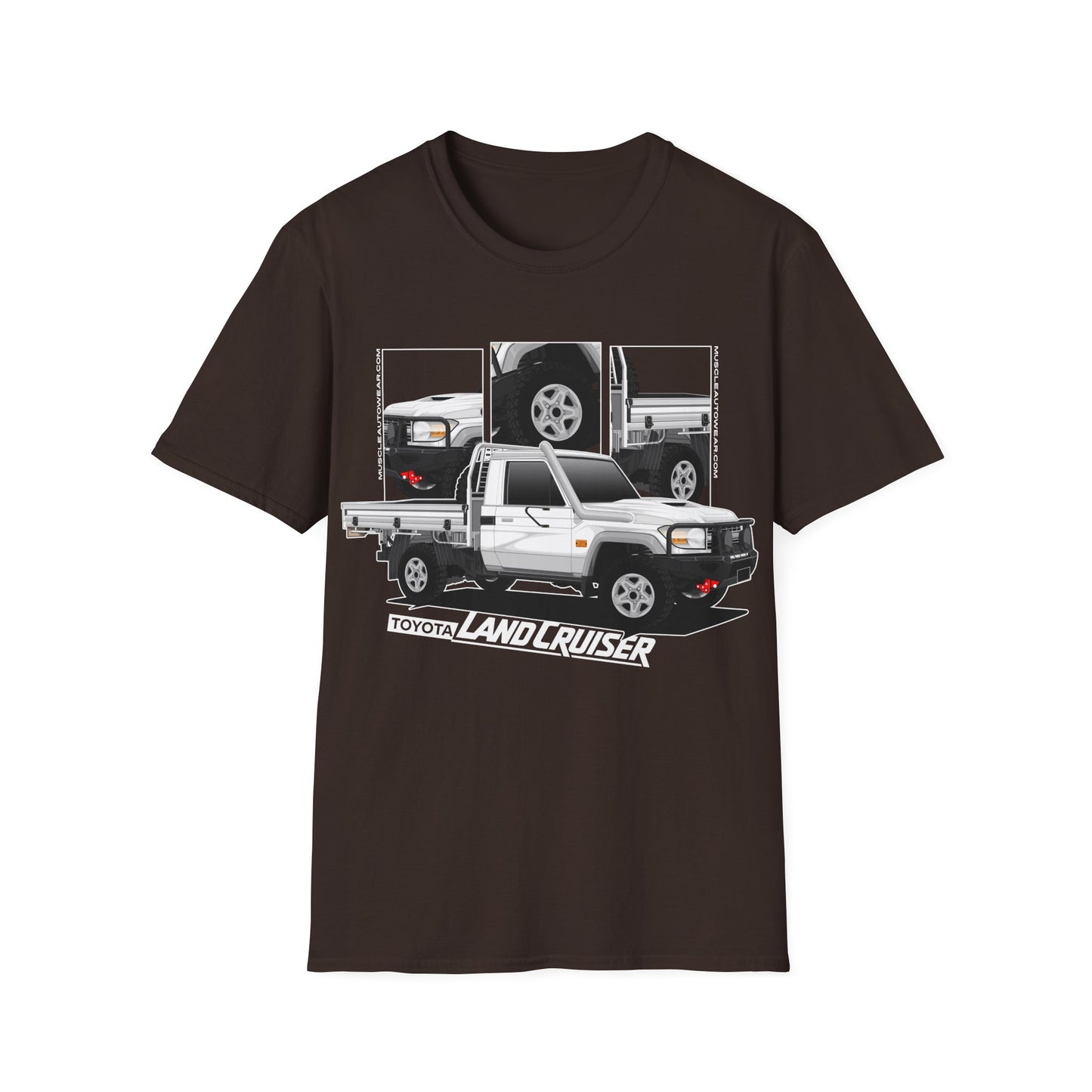 Toyota Land Cruiser Single Cab White Front Print