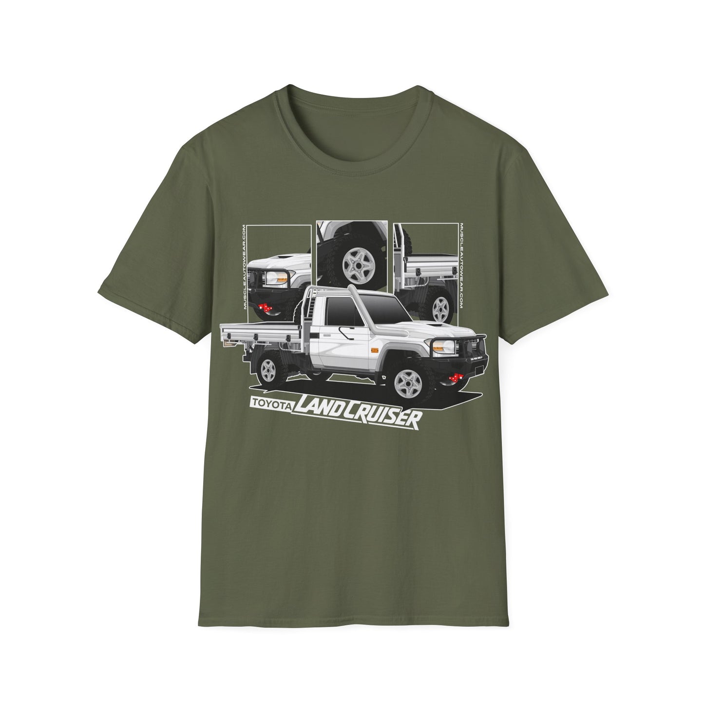 Toyota Land Cruiser Single Cab White Front Print