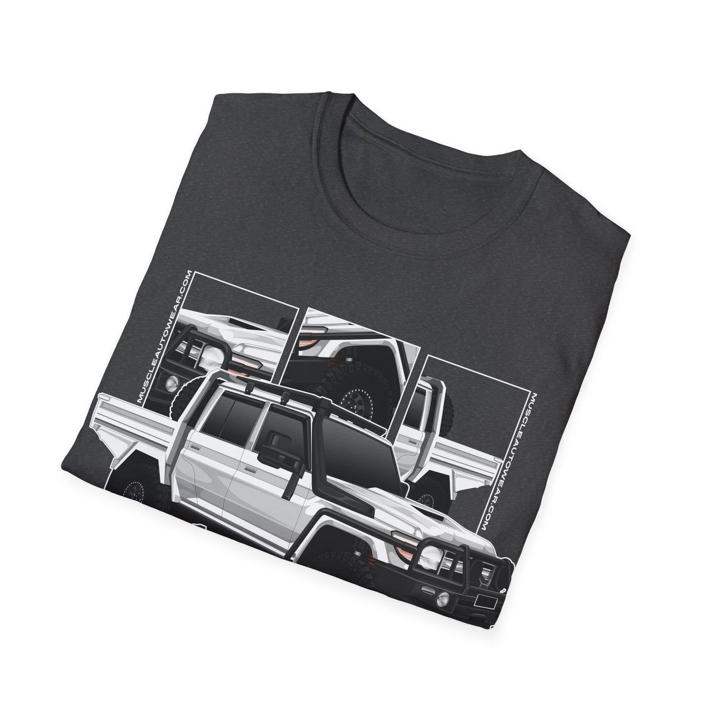 Toyota Land Cruiser Dual Cab Front Print White