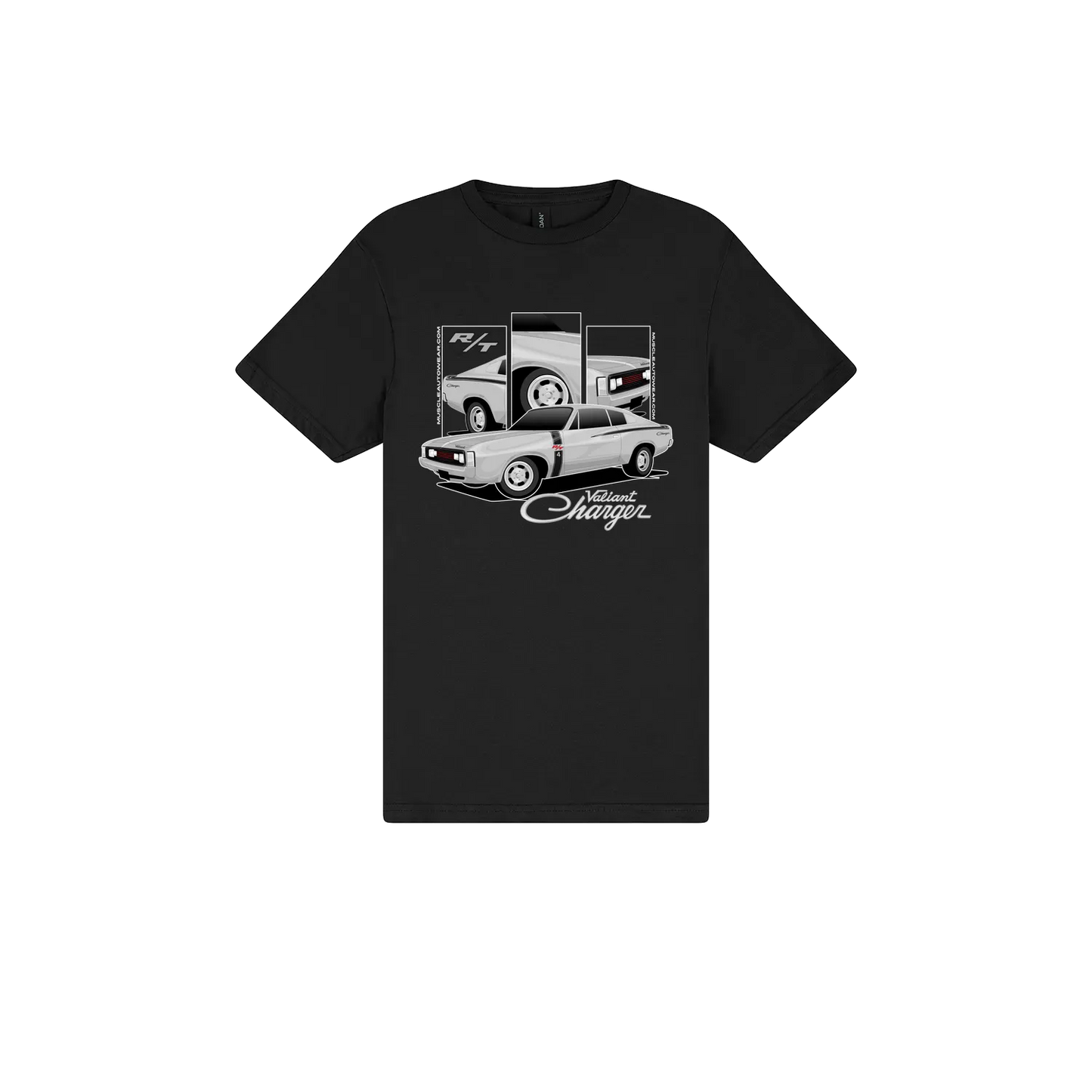 Black front flat lay