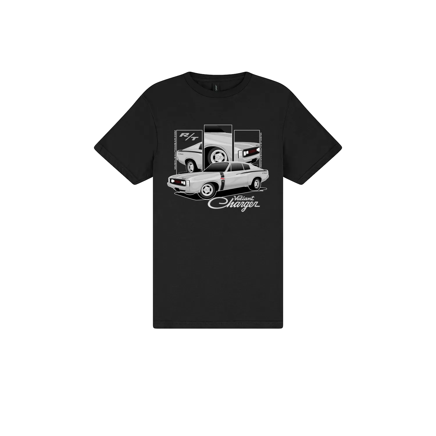 Black front flat lay