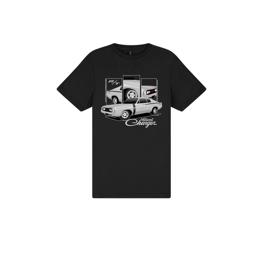 Black front flat lay