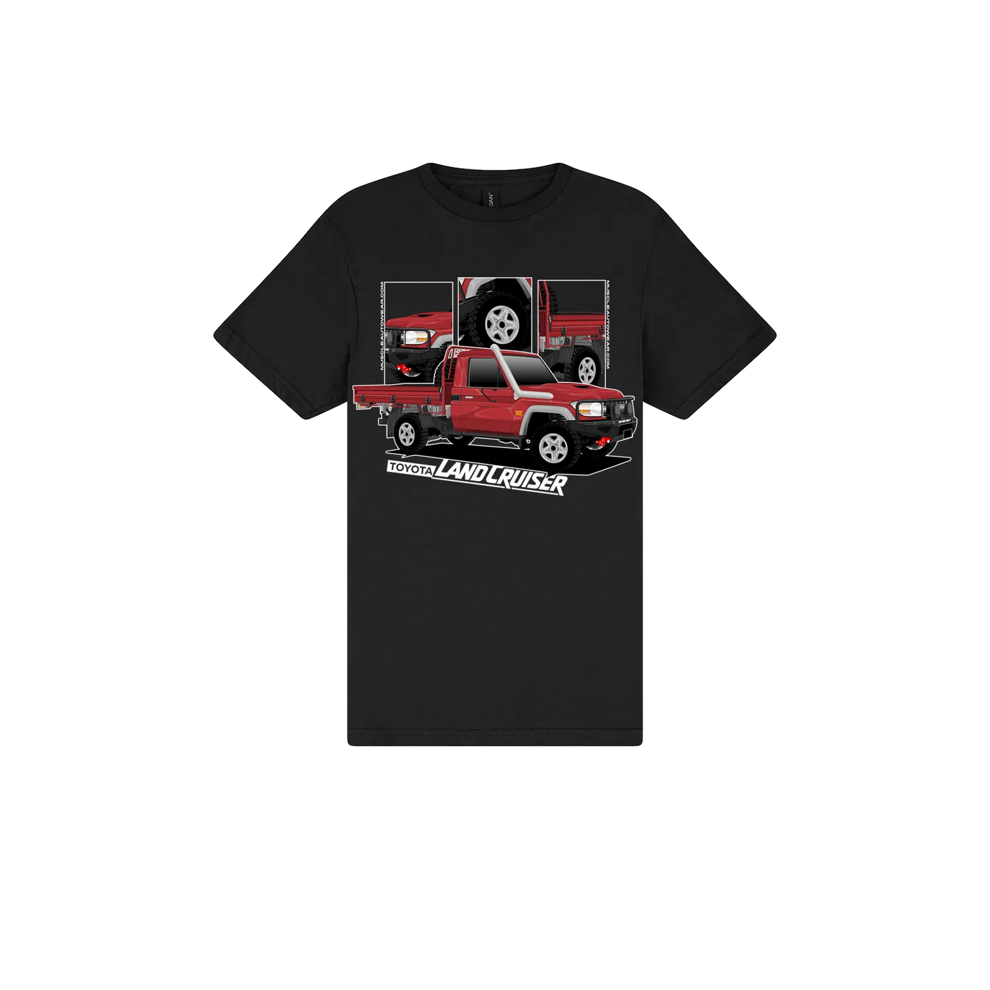 Black front flat lay