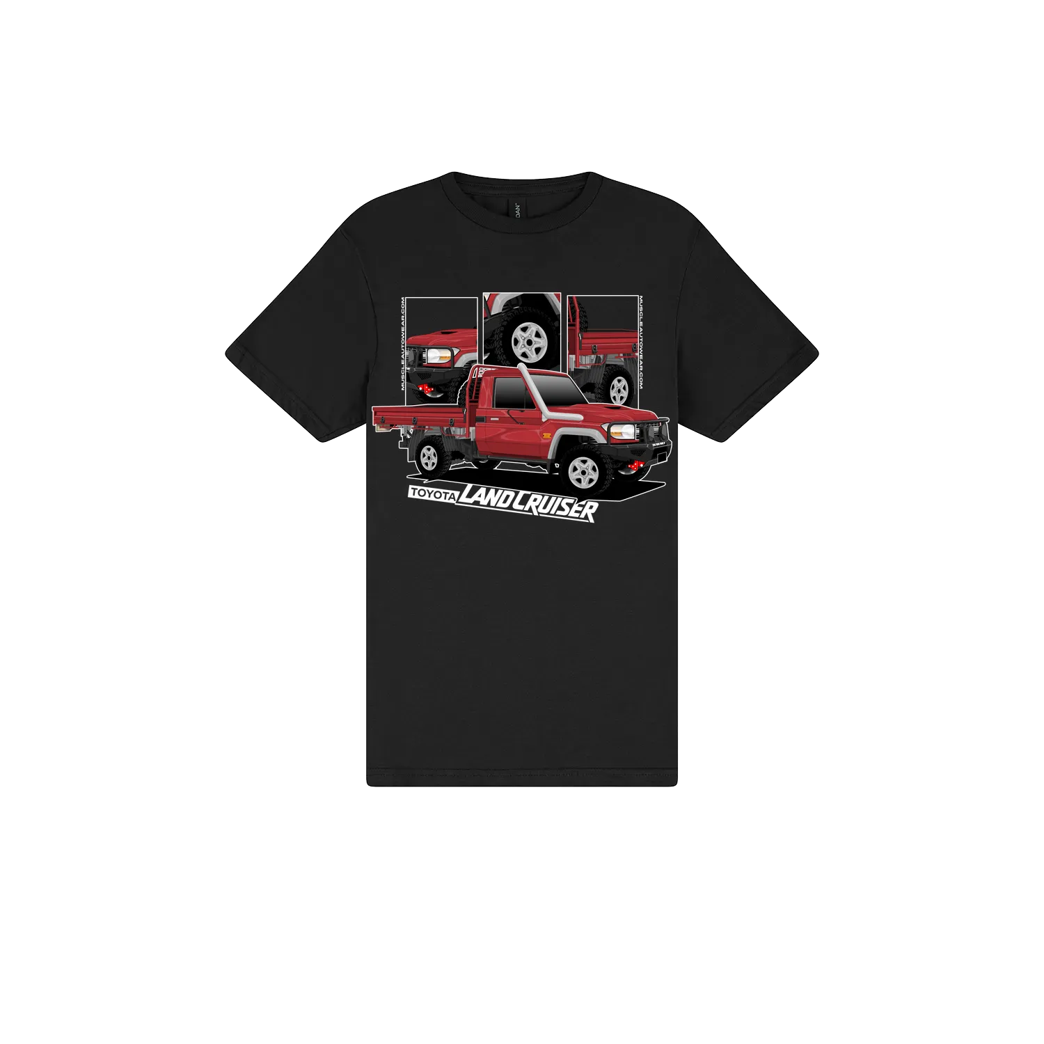 Black front flat lay