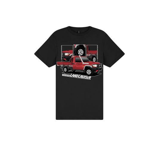 Black front flat lay