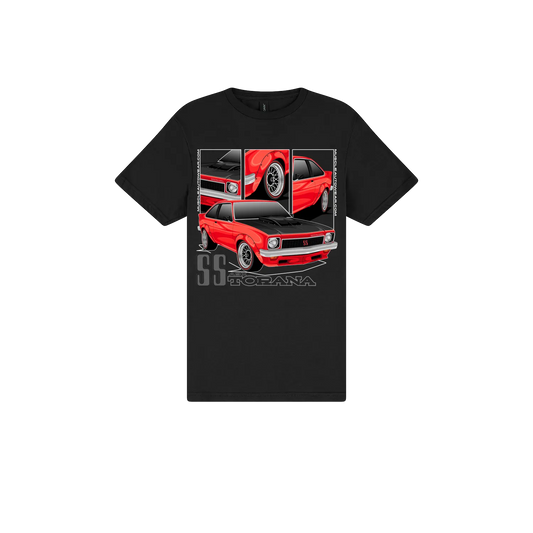 Black front flat lay