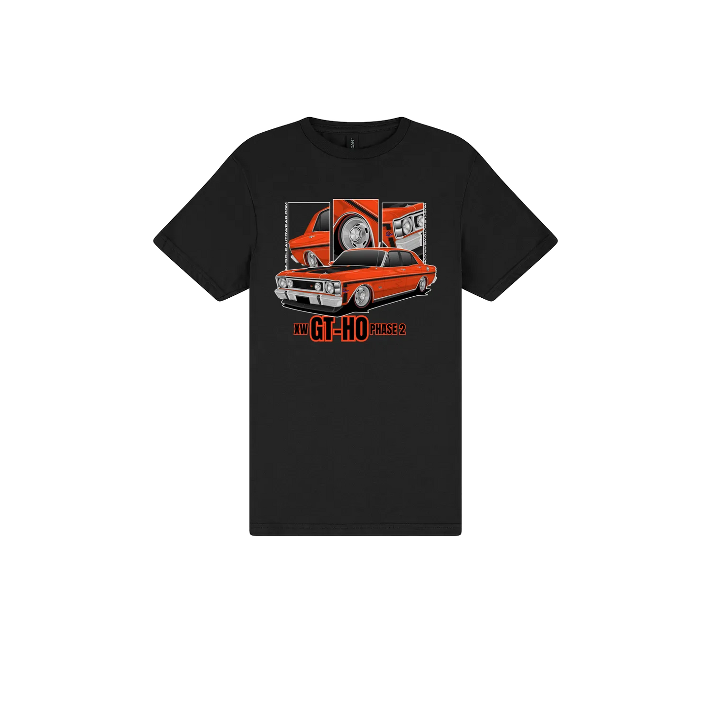 Black front flat lay