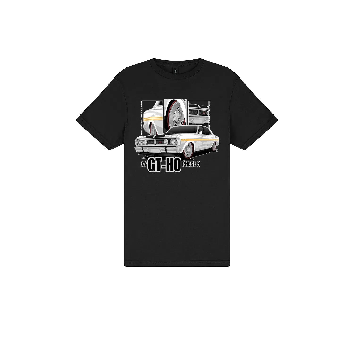 Black front flat lay