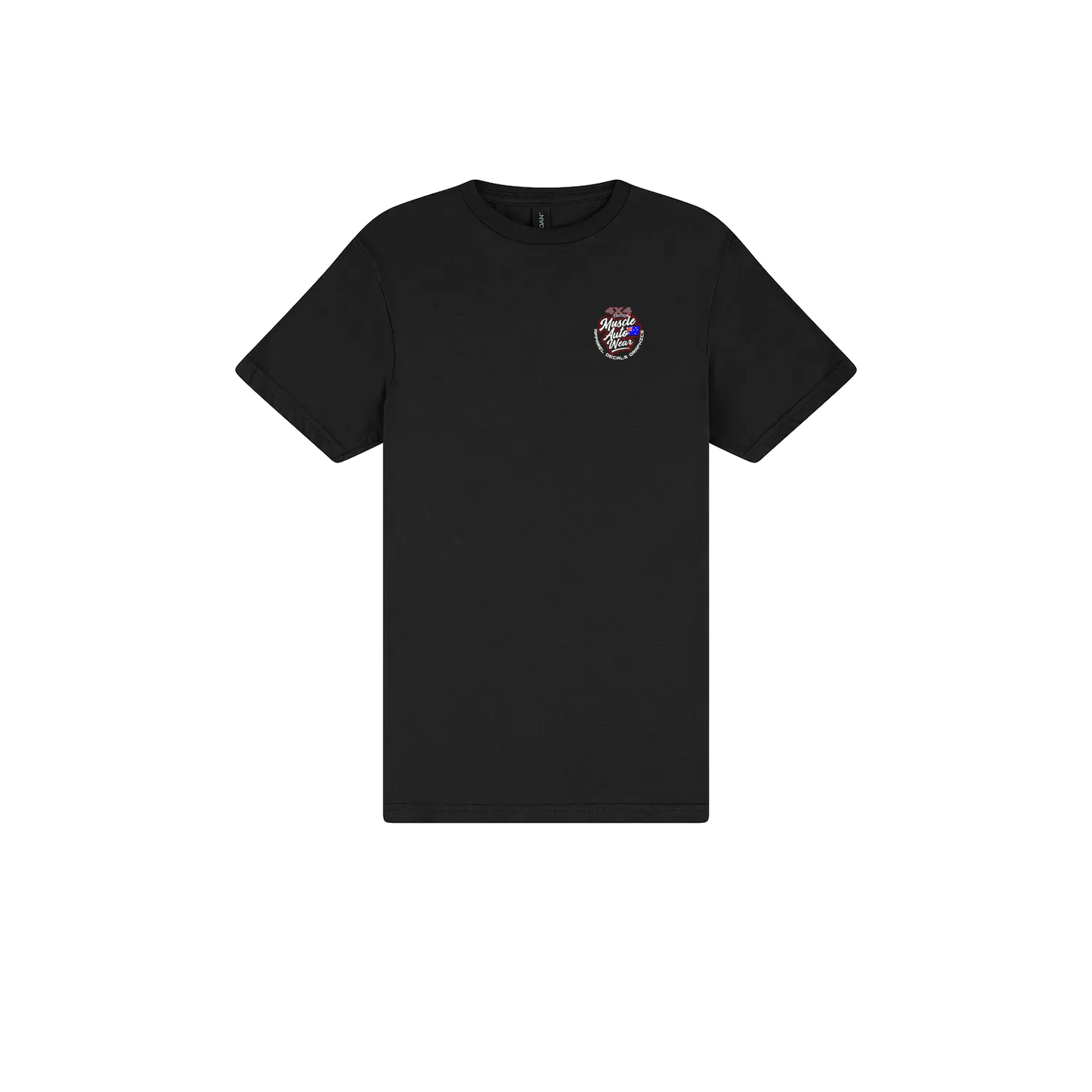 Black front flat lay