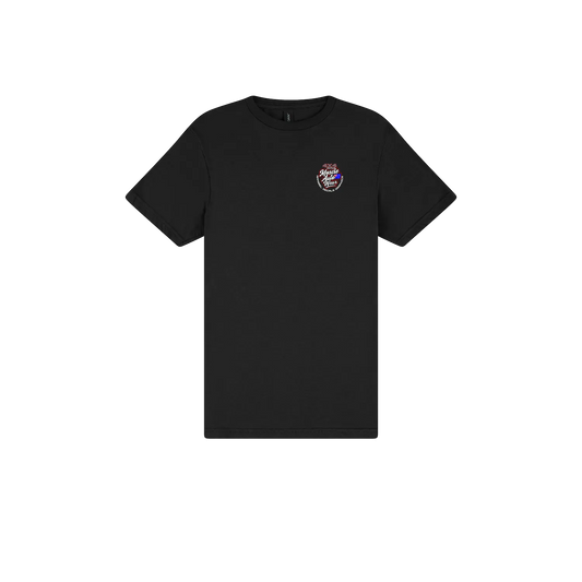 Black front flat lay