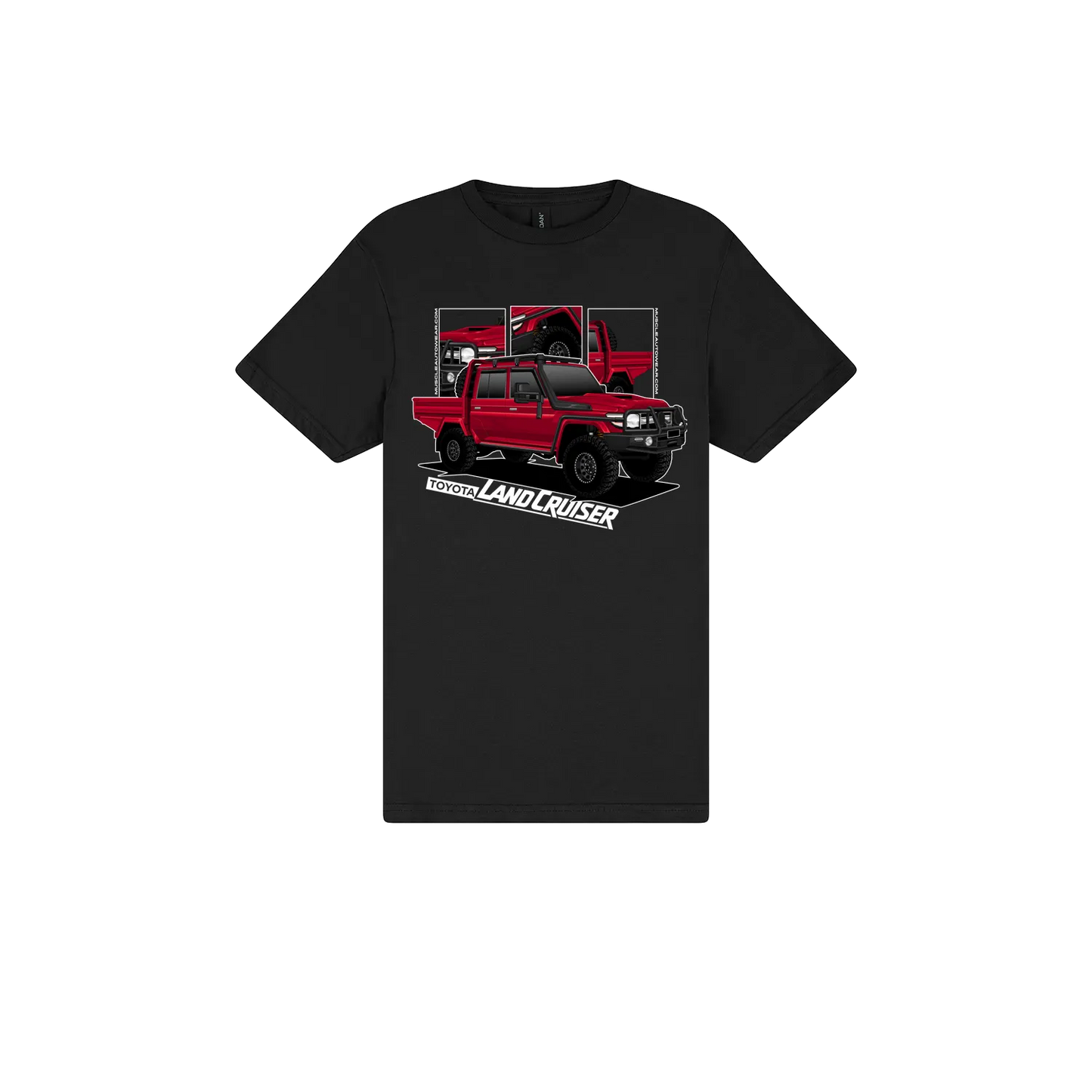 Black front flat lay