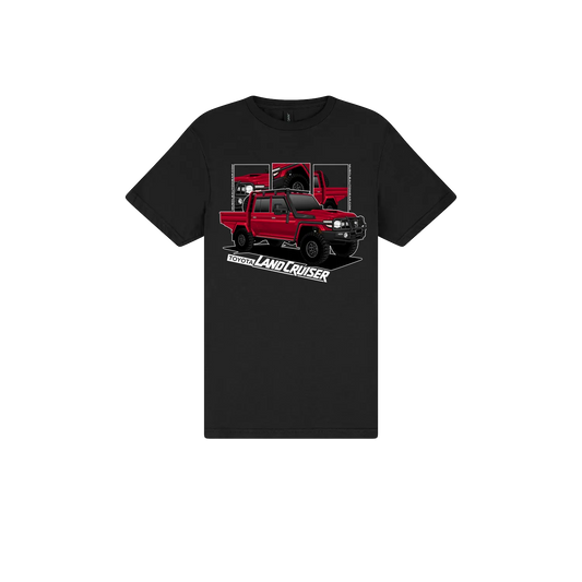 Black front flat lay