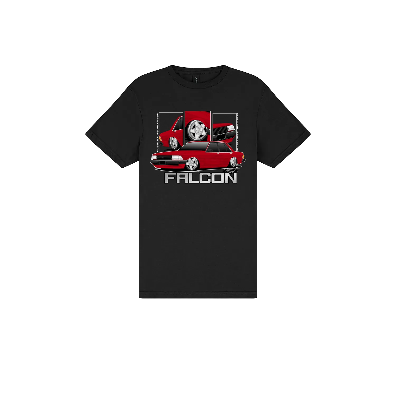 Black front flat lay