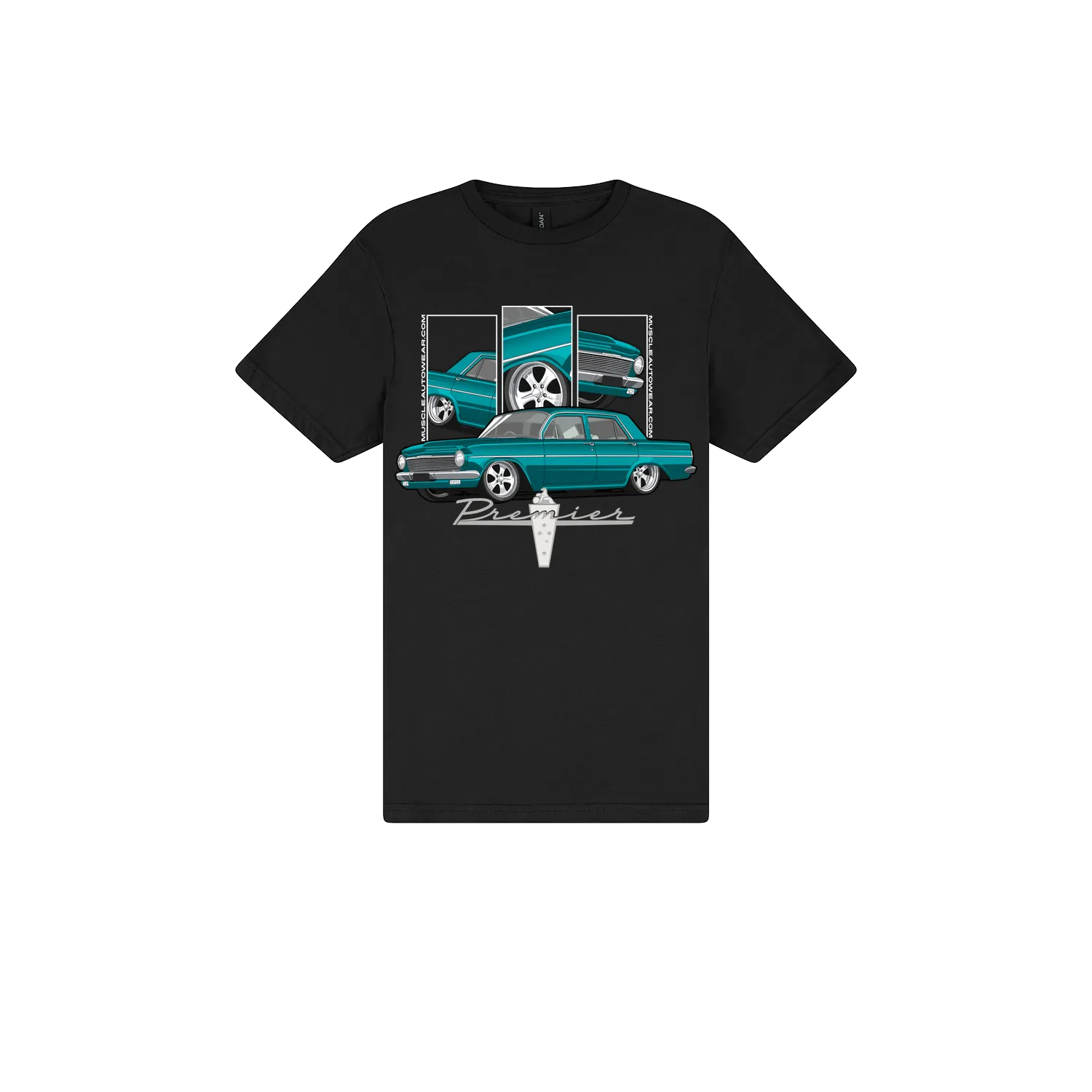 Black front flat lay