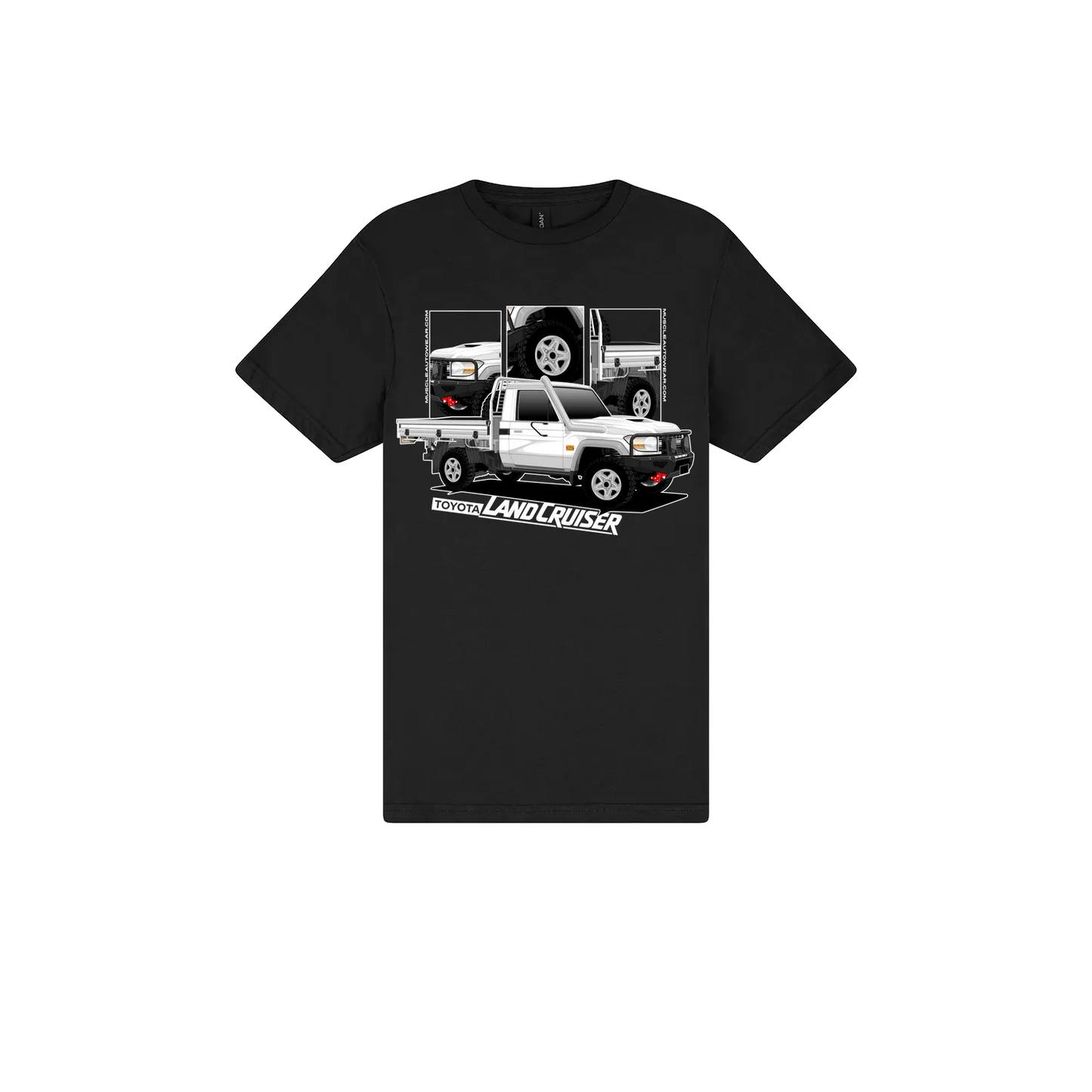 Black front flat lay