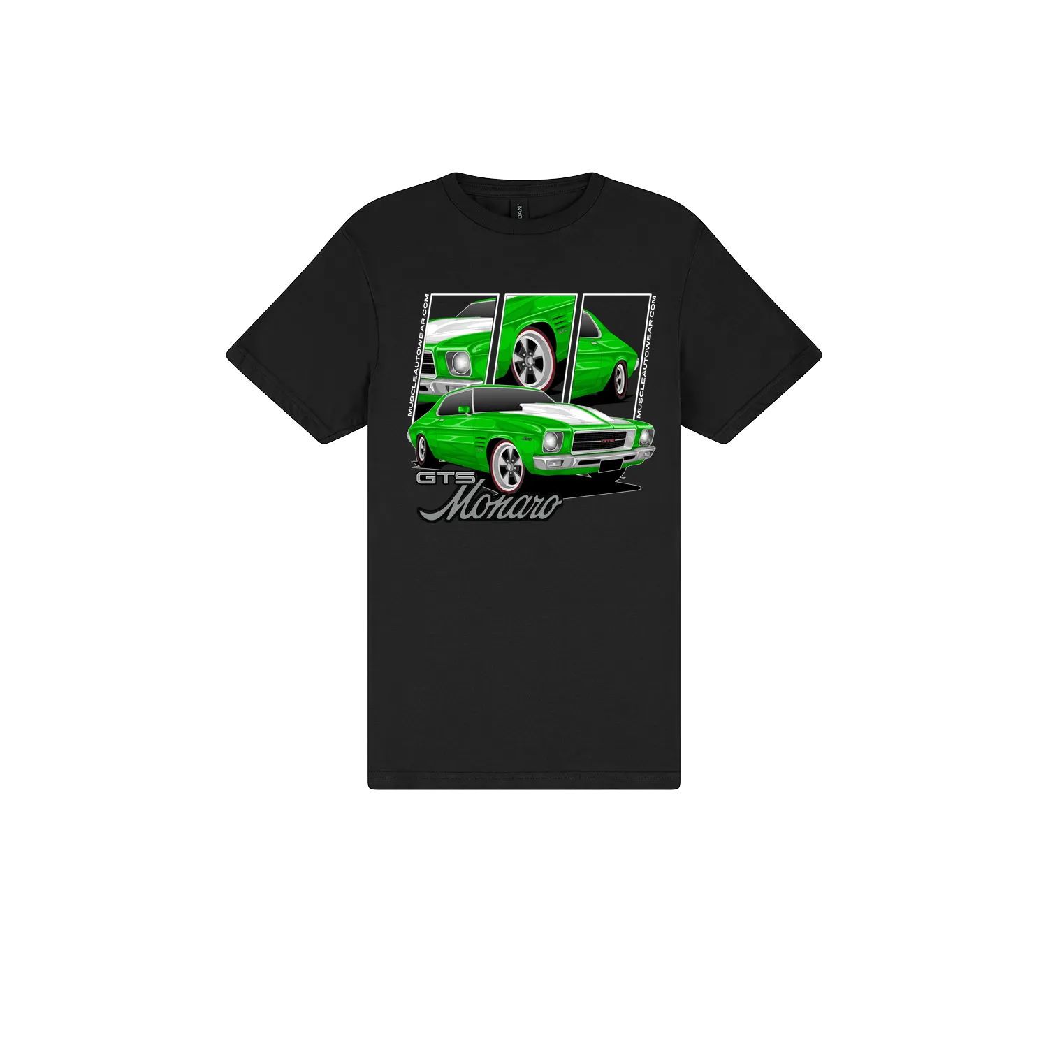 Black front flat lay