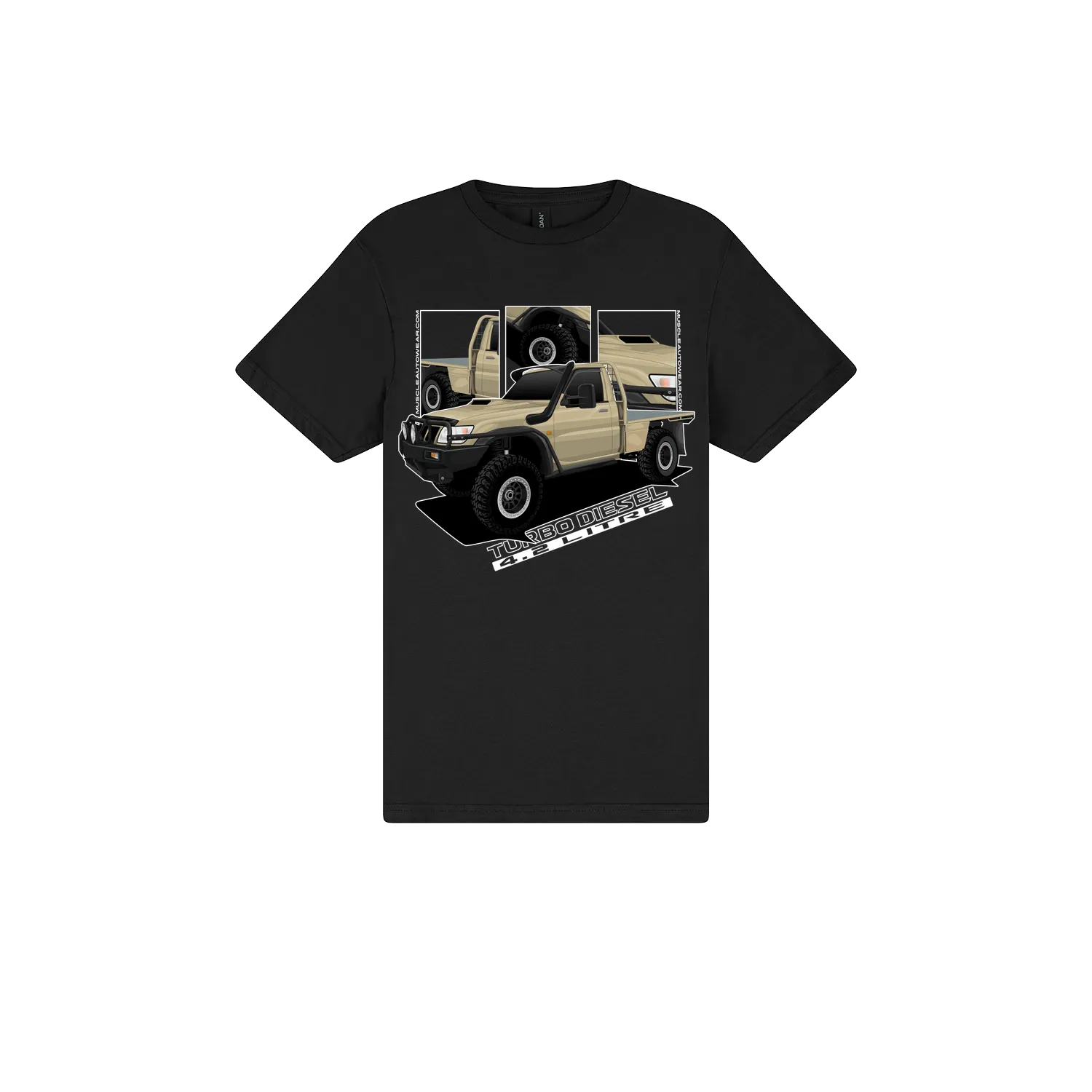 Black front flat lay