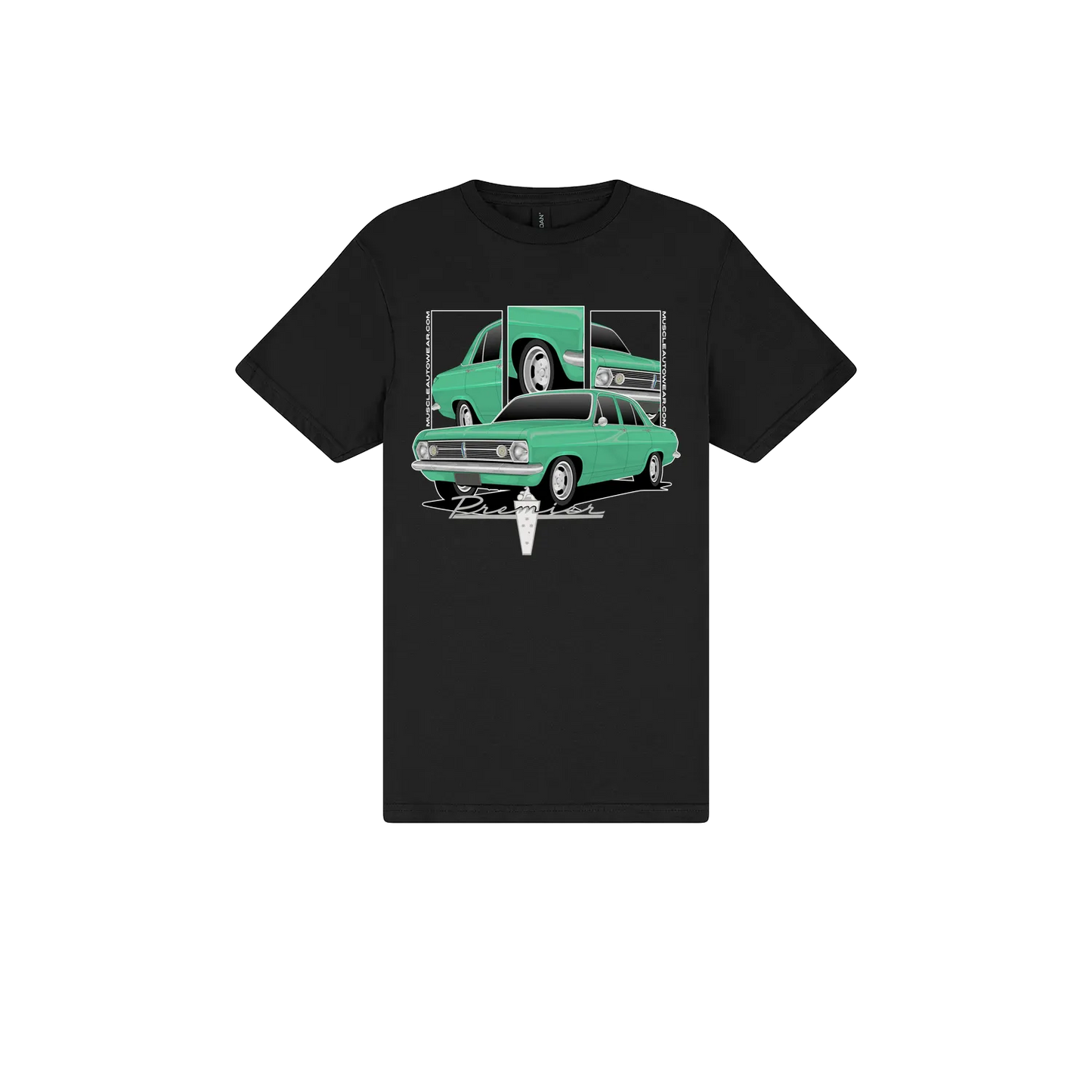 Black front flat lay